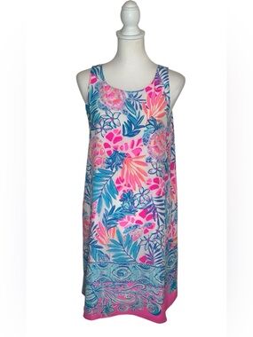 Lilly Pulitzer NWT Jackie 100% Silk Shift Dress Sz M  Rainforest Retreat